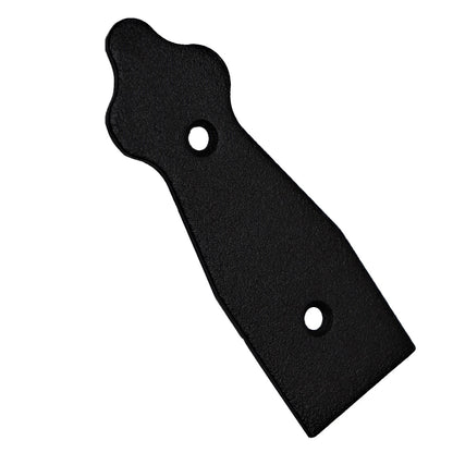 Pack of 1 x 100 mm Dummy Hinge Head, Black Steel, Vintage False Strap Hinge, Weather Resistant, Rust Proof Powder Coating