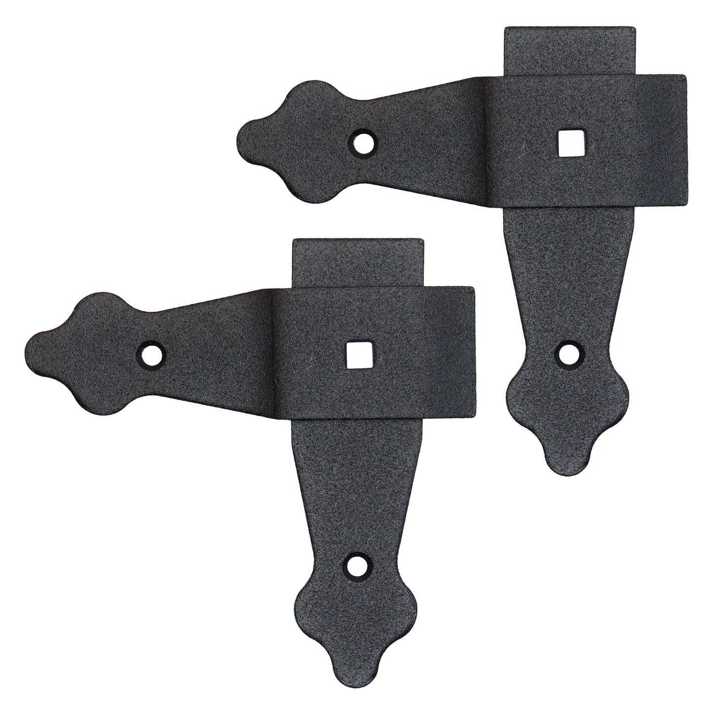 Pack of 2 x Flat Corner L Shape Plate, 100 x 100 mm Black Flat Right Angle Bracket, Decorative, Powder Coated Steel Repair Brace