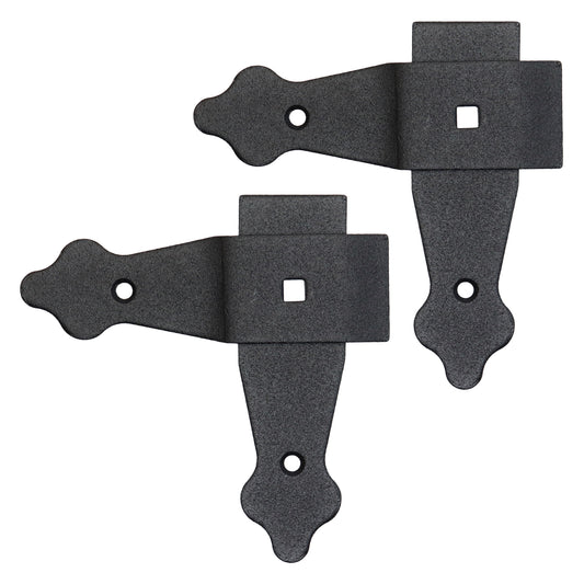 Pack of 2 x Flat Corner L Shape Plate, 100 x 100 mm Black Flat Right Angle Bracket, Decorative, Powder Coated Steel Repair Brace