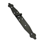 1 Pc x 100+150 mm Backflap Hinge Black, Steel Back Flap Hinges, Weather Resistant, Rust Proof Powder Coating, Strap Hinges