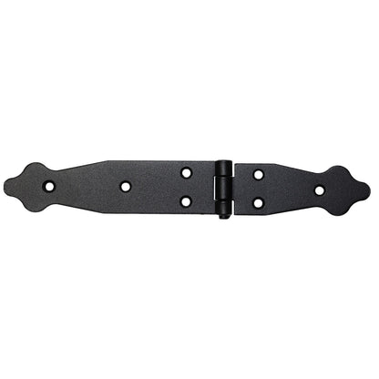 1 Pc x 100+150 mm Backflap Hinge Black, Steel Back Flap Hinges, Weather Resistant, Rust Proof Powder Coating, Strap Hinges