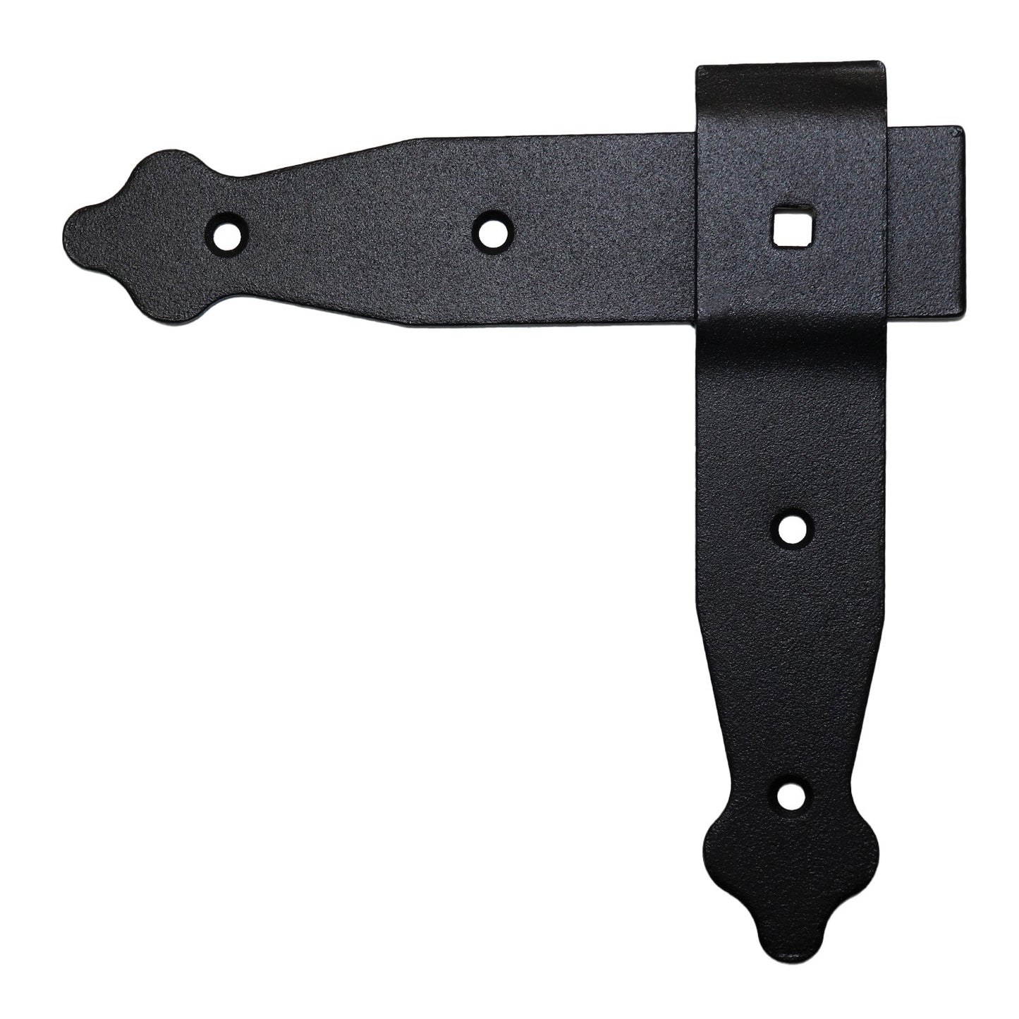 Pack of 1 x Flat Corner L Shape Plate, 150 x 150 mm Black Flat Right Angle Bracket, Decorative, Powder Coated Steel Repair Brace