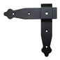 Pack of 1 x Flat Corner L Shape Plate, 150 x 150 mm Black Flat Right Angle Bracket, Decorative, Powder Coated Steel Repair Brace