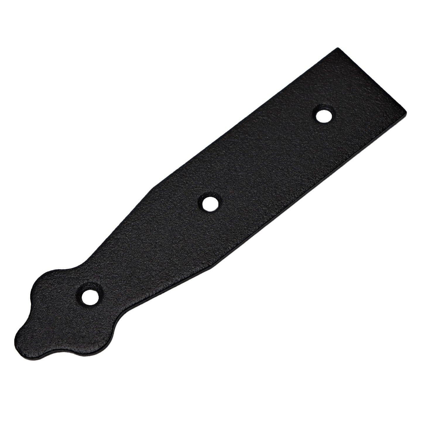 Pack of 1 x 150 mm Dummy Hinge Head, Black Steel, Vintage False Strap Hinge, Weather Resistant, Rust Proof Powder Coating