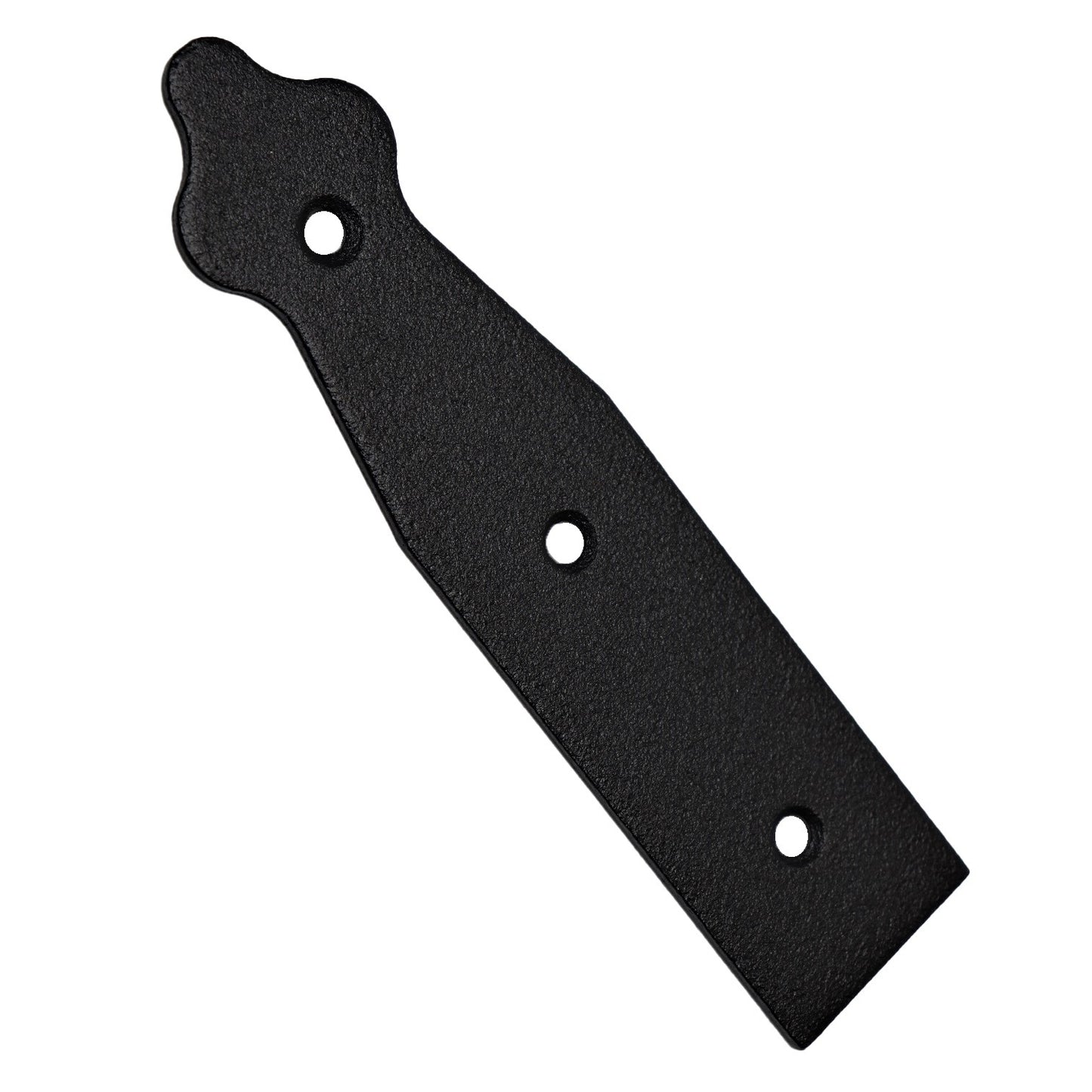 Pack of 1 x 150 mm Dummy Hinge Head, Black Steel, Vintage False Strap Hinge, Weather Resistant, Rust Proof Powder Coating