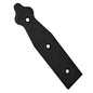 Pack of 1 x 150 mm Dummy Hinge Head, Black Steel, Vintage False Strap Hinge, Weather Resistant, Rust Proof Powder Coating