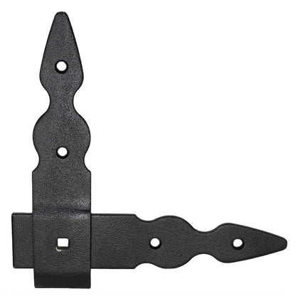 Pack of 1 x Flat Corner L Shape Plate, 150 x 150 mm Black Flat Right Angle Bracket, Powder Coated Steel Repair Brace Support