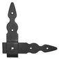 Pack of 1 x Flat Corner L Shape Plate, 150 x 150 mm Black Flat Right Angle Bracket, Powder Coated Steel Repair Brace Support