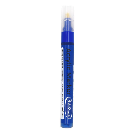Acrylic Paint Marker Pen Permanent for Stone Leather Fabric Plastic (Blue)