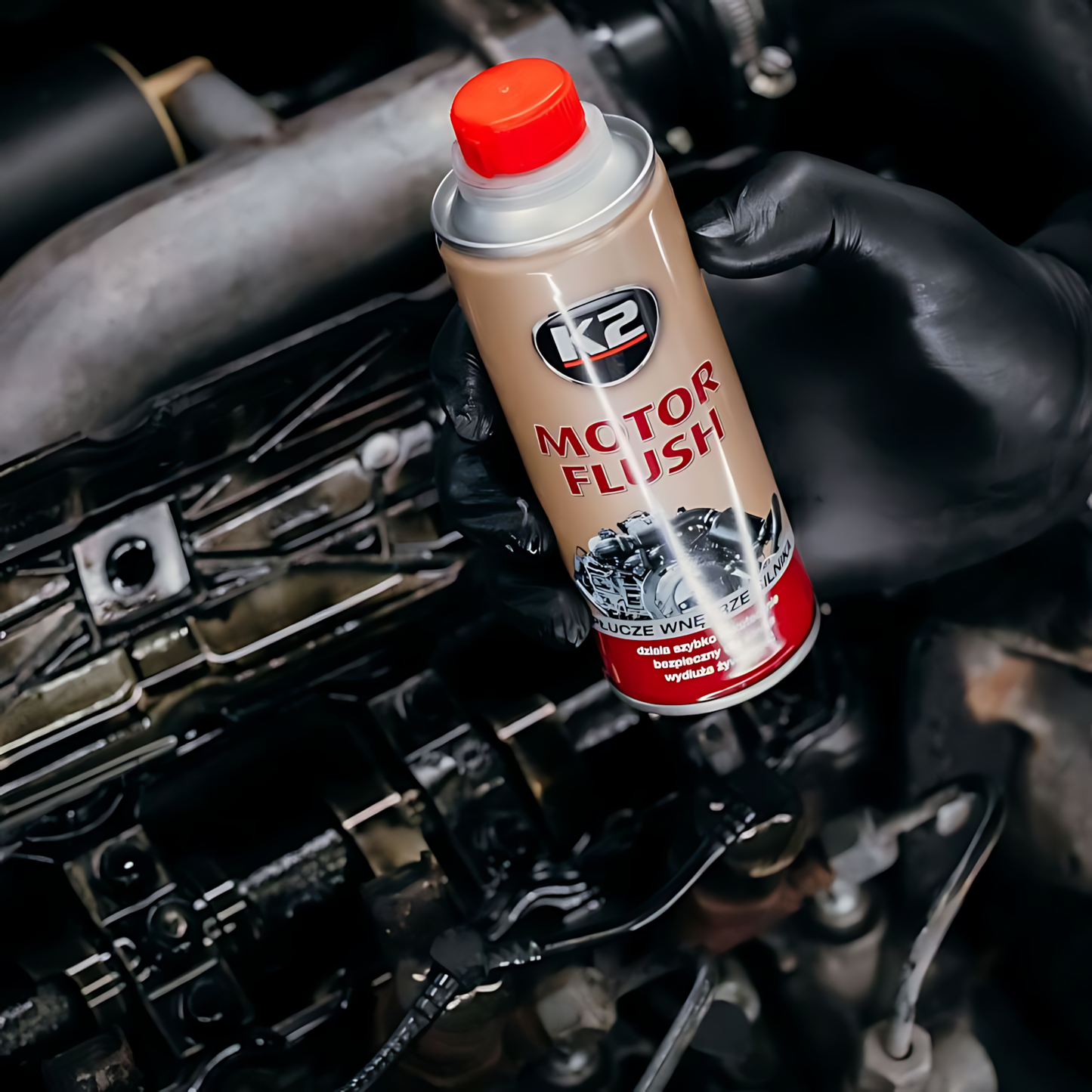 K2 Motor Flush 250ml Engine Cleaner for Petrol, Diesel and LPG Engines - Removes Sludge, Soot and Deposits, Treats 4-6L Oil