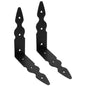 Pack of 2 x Black Corner Brackets - 150 x 150 mm Steel Right Angle Braces L Shaped Metal Bracket 90 Degree Corner Braces