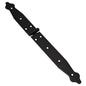 1 Pc x 150+200 mm Backflap Hinge Black, Steel Back Flap Hinges, Weather Resistant, Rust Proof Powder Coating, Strap Hinges