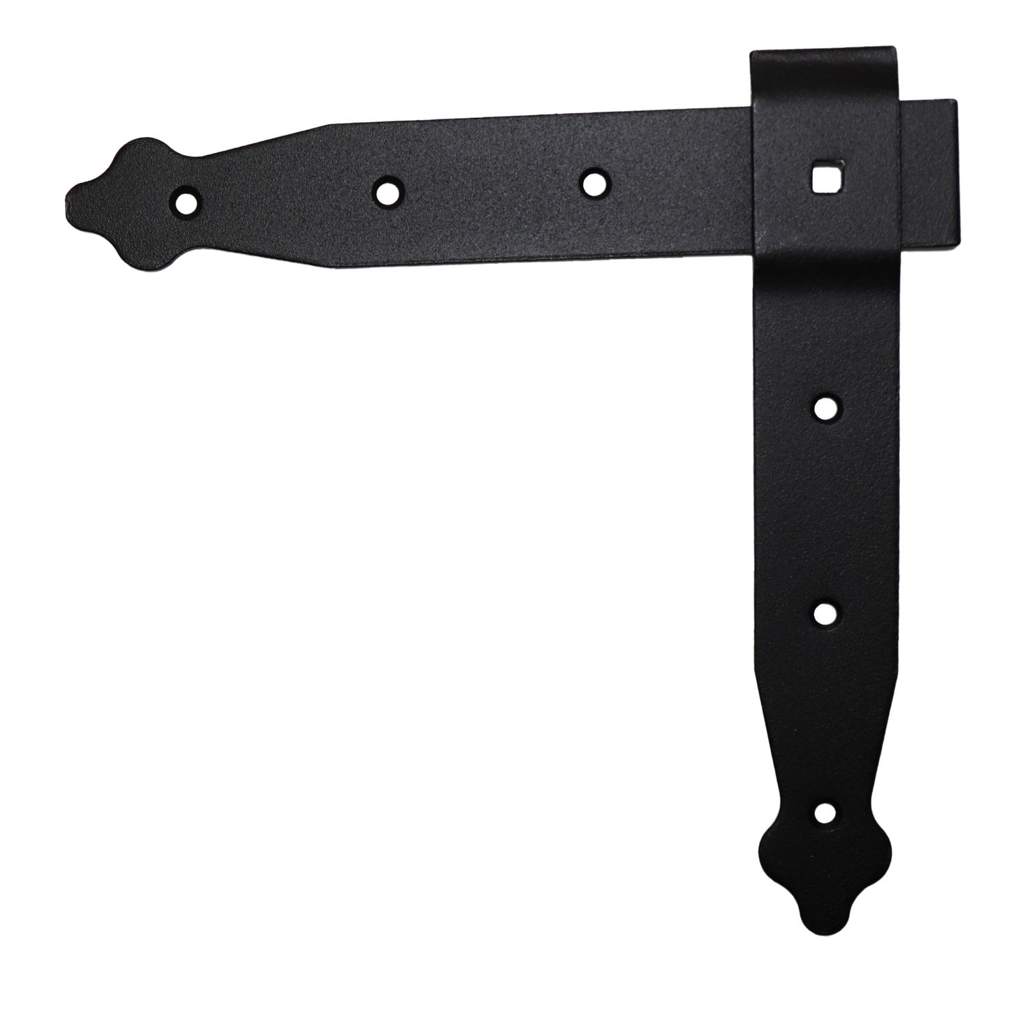 Pack of 1 x Flat Corner L Shape Plate, 200 x 200 mm Black Flat Right Angle Bracket, Decorative, Powder Coated Steel Repair Brace