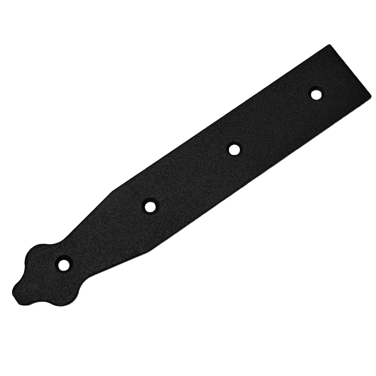 Pack of 1 x 200 mm Dummy Hinge Head, Black Steel, Vintage False Strap Hinge, Weather Resistant, Rust Proof Powder Coating