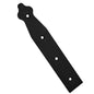 Pack of 1 x 200 mm Dummy Hinge Head, Black Steel, Vintage False Strap Hinge, Weather Resistant, Rust Proof Powder Coating
