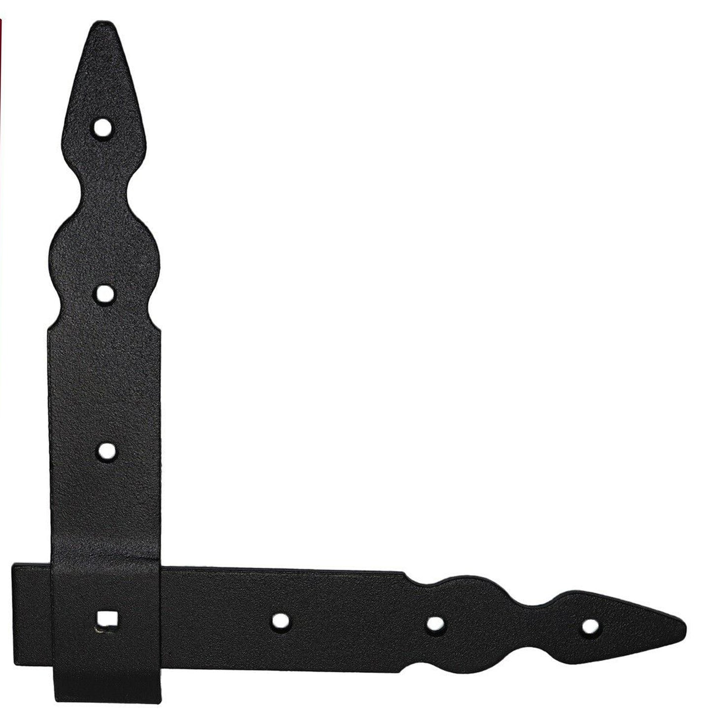 Pack of 1 x Flat Corner L Shape Plate, 200 x 200 mm Black Flat Right Angle Bracket, Powder Coated Steel Repair Brace Support