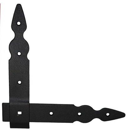 Pack of 1 x Flat Corner L Shape Plate, 200 x 200 mm Black Flat Right Angle Bracket, Powder Coated Steel Repair Brace Support