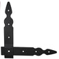 Pack of 1 x Flat Corner L Shape Plate, 200 x 200 mm Black Flat Right Angle Bracket, Powder Coated Steel Repair Brace Support