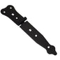 Pack of 1 x 150 mm Narrow T-Hinge Black, Vintage Steel Tee Hinges, Weather Resistant, Rust Proof Powder Coating, T Strap Hinges
