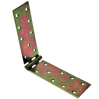Pack of 1 x 250 mm Backflap Hinge Galvanised, Steel Back Flap Hinges, Weather Resistant, Rust Corrosion Proof, Strap Hinges