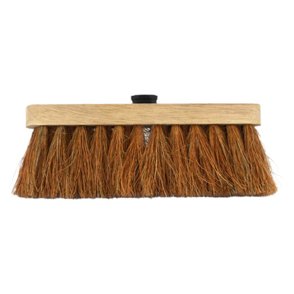 10-Inch Natural Soft Coco Sweeping Broom Head - Eco-Friendly Soft Bristle Sweeping Brush - Ideal for Indoors and Outdoors