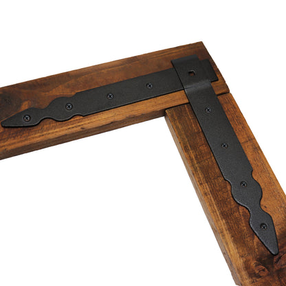 Pack of 1 x Flat Corner L Shape Plate, 250 x 250 mm Black Flat Right Angle Bracket, Powder Coated Steel Repair Brace Support