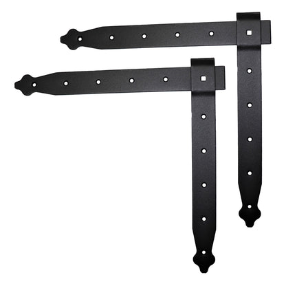 Pack of 2 x Flat Corner L Shape Plate, 300 x 300 mm Black Flat Right Angle Bracket, Decorative, Powder Coated Steel Repair Brace