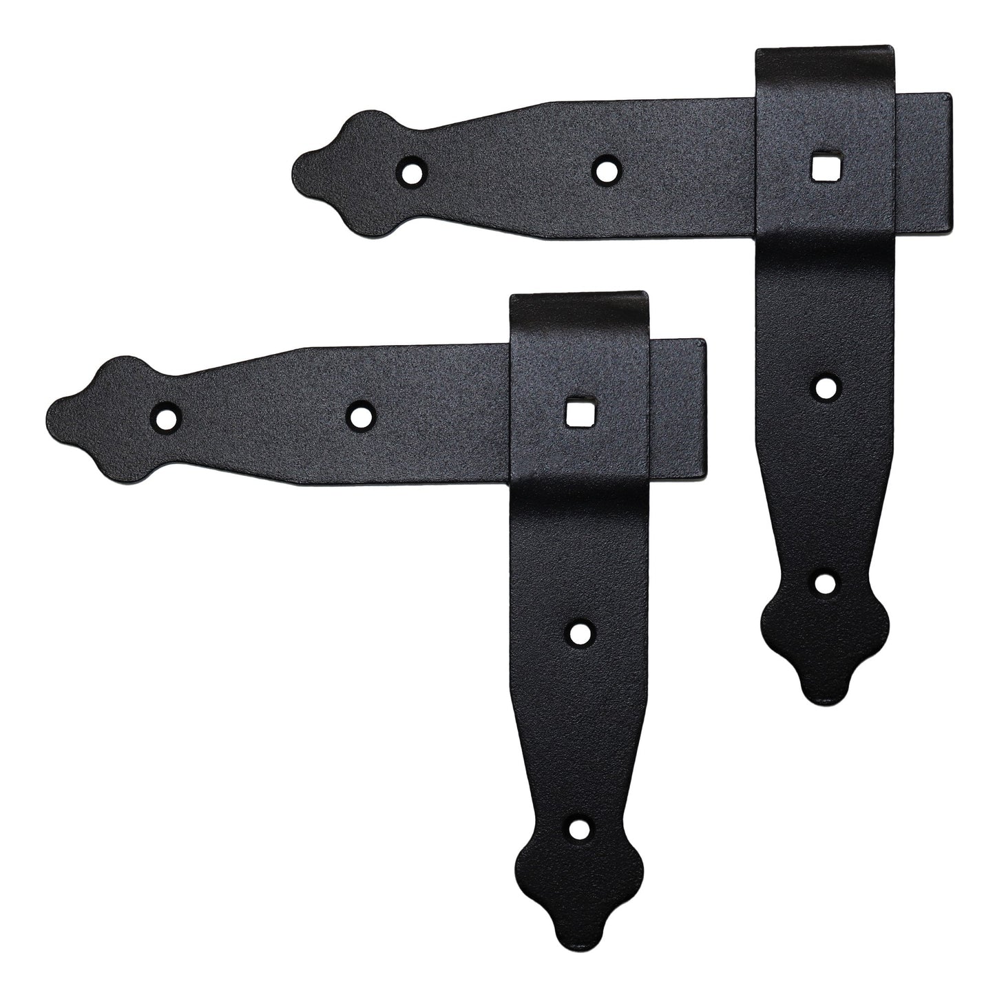 Pack of 2 x Flat Corner L Shape Plate, 150 x 150 mm Black Flat Right Angle Bracket, Decorative, Powder Coated Steel Repair Brace