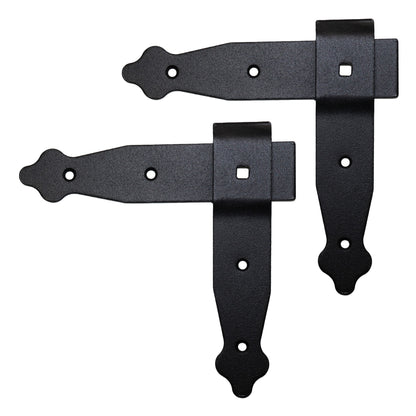Pack of 2 x Flat Corner L Shape Plate, 150 x 150 mm Black Flat Right Angle Bracket, Decorative, Powder Coated Steel Repair Brace