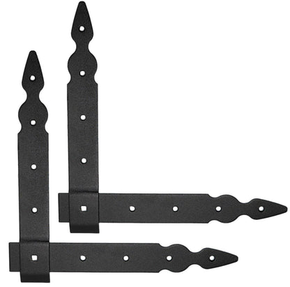 Pack of 2 x Flat Corner L Shape Plate, 250 x 250 mm Black Flat Right Angle Bracket, Powder Coated Steel Repair Brace Support