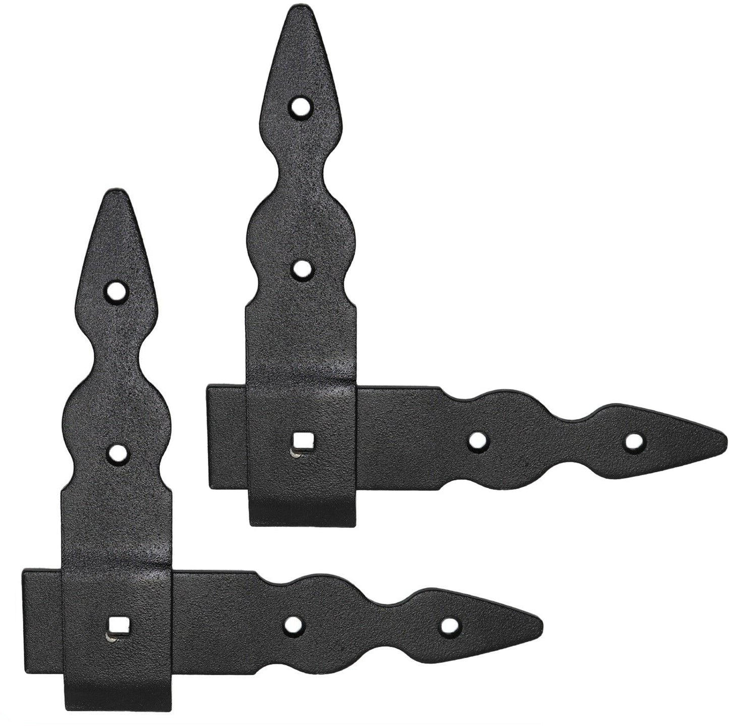 Pack of 2 x Flat Corner L Shape Plate, 150 x 150 mm Black Flat Right Angle Bracket, Powder Coated Steel Repair Brace Support