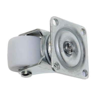 Pack of 4 x Heavy-Duty Furniture Caster Wheel 30 mm - Rubber, Ball Bearings, Smooth Rolling, Swivel Plate, No-Scratch