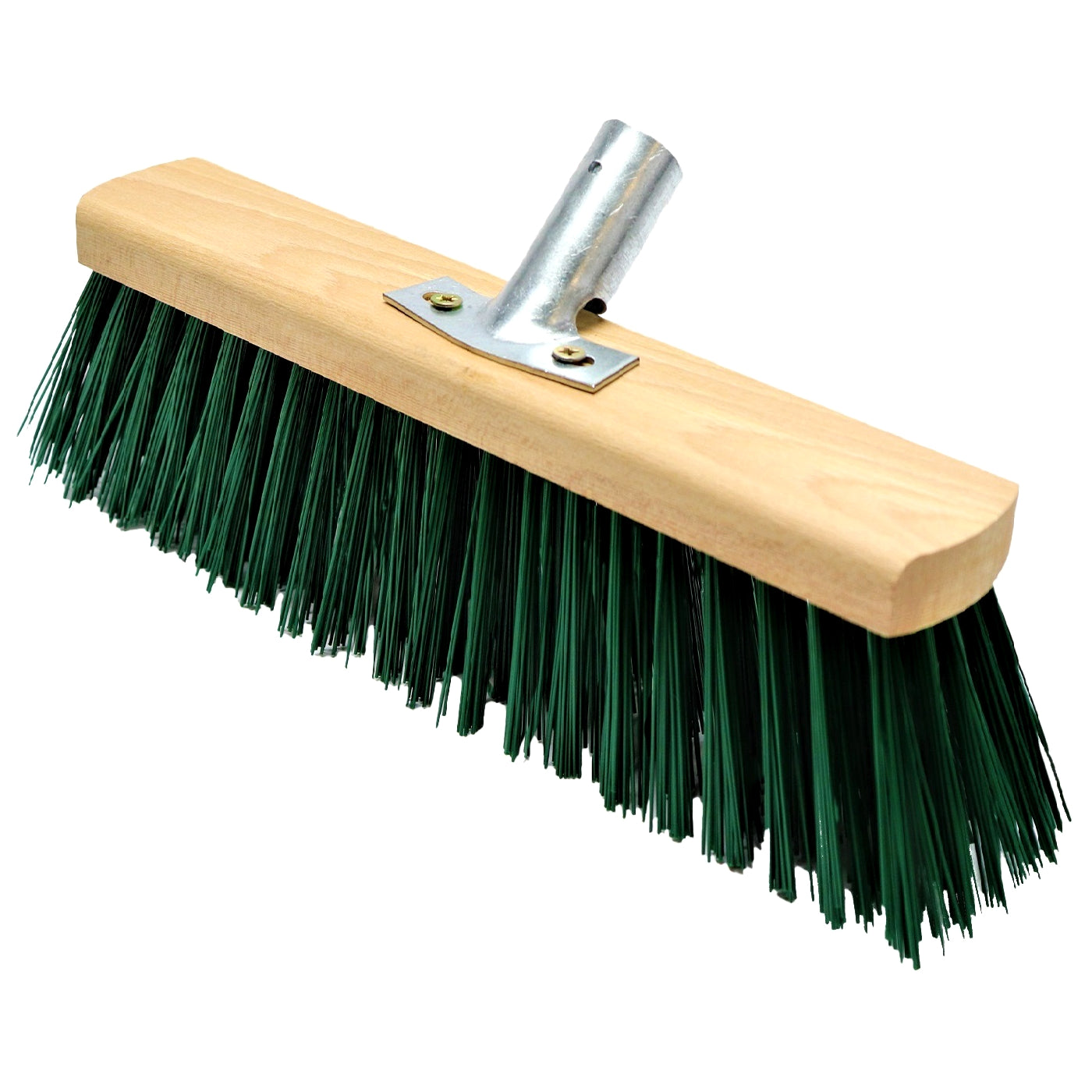 Heavy Duty Garden Broom Head, Outdoor 20" Synthetic Hard Bristle Sweeping Brush for Cleaning Gardens, Yards, Patios (Green)