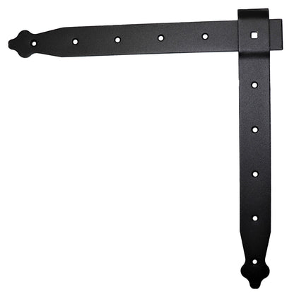 Pack of 1 x Flat Corner L Shape Plate, 300 x 300 mm Black Flat Right Angle Bracket, Decorative, Powder Coated Steel Repair Brace
