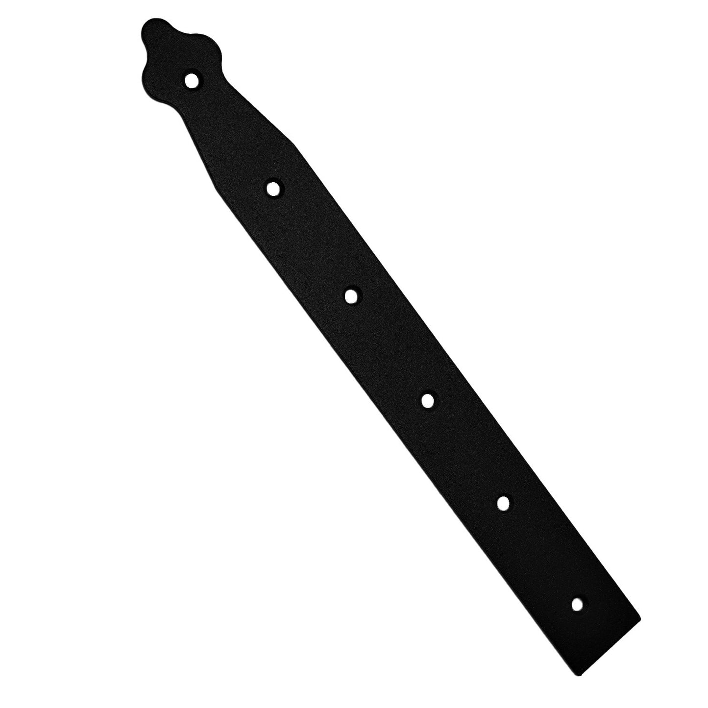 Pack of 1 x 300 mm Dummy Hinge Head, Black Steel, Vintage False Strap Hinge, Weather Resistant, Rust Proof Powder Coating