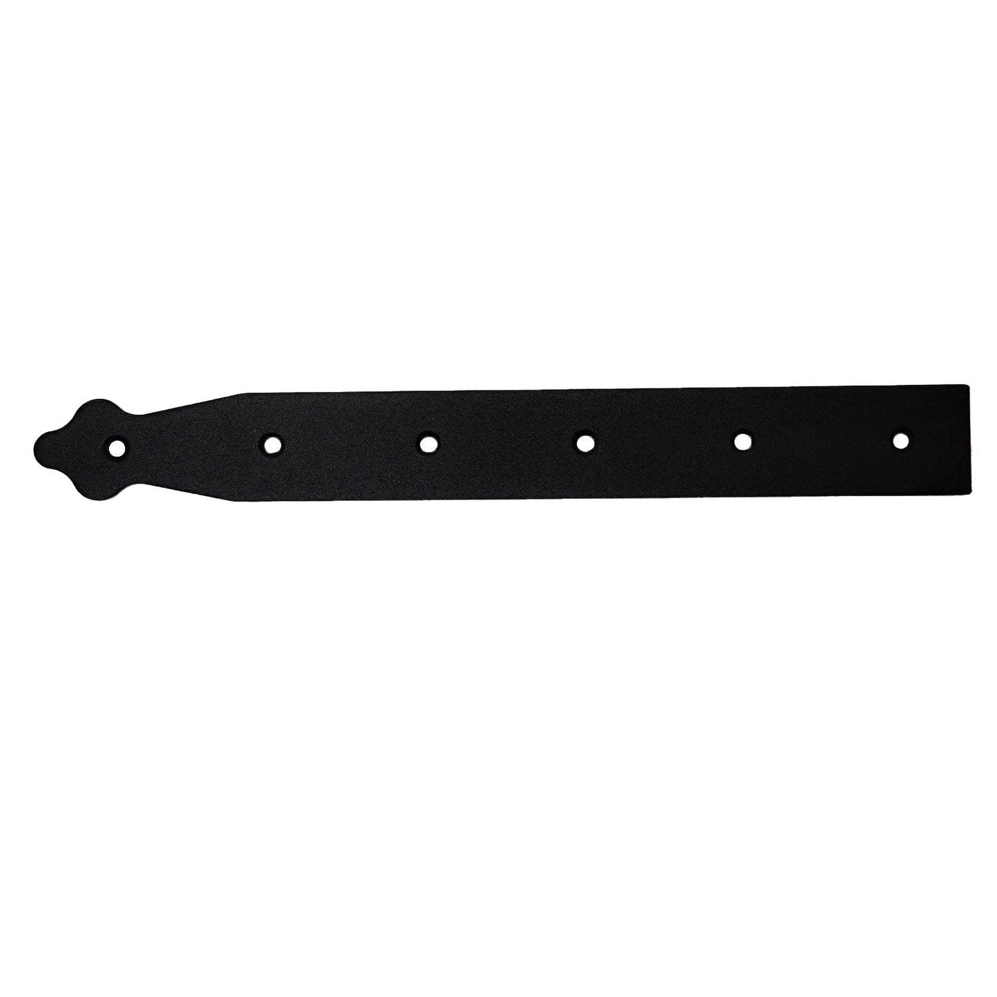 Pack of 1 x 300 mm Dummy Hinge Head, Black Steel, Vintage False Strap Hinge, Weather Resistant, Rust Proof Powder Coating