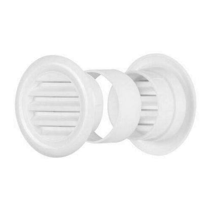 White Mini Circle Air Vent Grille Door Round Ventilation Cover