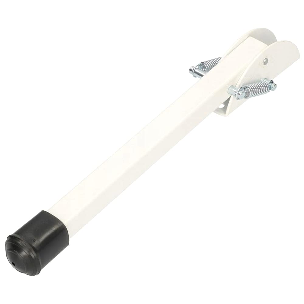 20 cm / 8 in White Kick Down Door Stop - Keep The Door Stay Open for Gate, Home, Office - Metal Door Stopper with Rubber Bumper