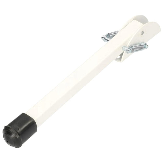 25 cm / 10 in White Kick Down Door Stop - Keep The Door Stay Open for Gate, Home, Office - Metal Door Stopper with Rubber Bumper