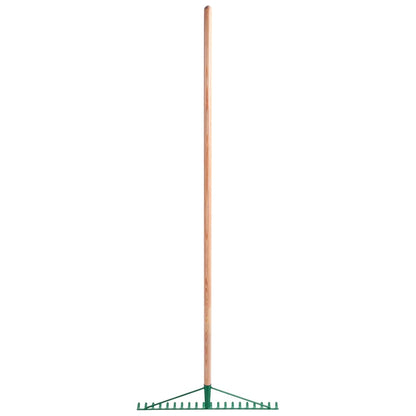 Garden Rake, Steel Hardened Heavy-Duty Rake with Handle for Hay, Leaves, Lawn, Ideal Gardening Tool (14 Tines - 37 cm / 14.5 in)