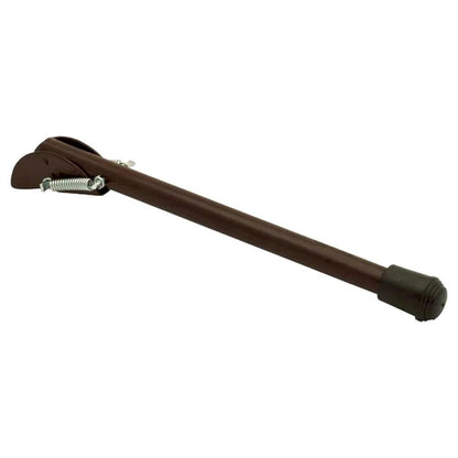 30 cm / 12 in Brown Kick Down Door Stop - Keep The Door Stay Open for Gate, Home, Office - Metal Door Stopper with Rubber Bumper
