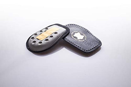 Black Leather Heel Support for Short Leg Length Discrepancies Achilles Tendonitis Hip Replacement Pain Orthotic Lift Pad (7-10)