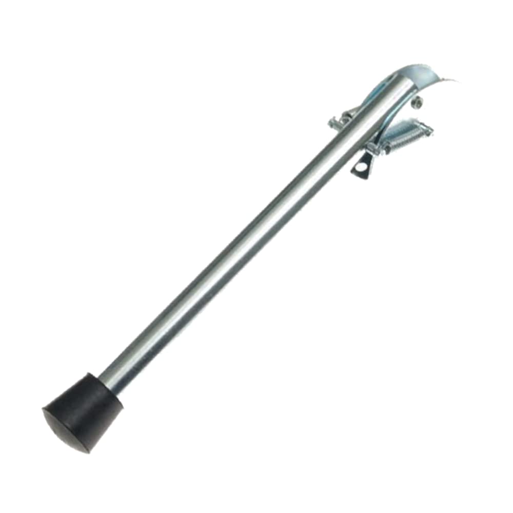 20 cm / 8 in Silver Kick Down Door Stop - Keep The Door Stay Open for Gate, Home, Office - Metal Door Stopper with Rubber Bumper