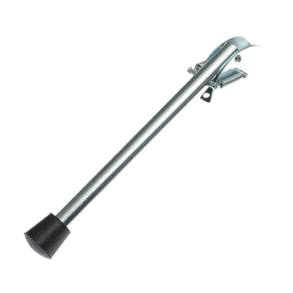 20 cm / 8 in Silver Kick Down Door Stop - Keep The Door Stay Open for Gate, Home, Office - Metal Door Stopper with Rubber Bumper