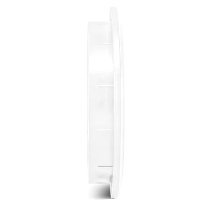 White Mini Round Air Vent Grille 80mm with Flange and Fly Screen Ventilation Cover