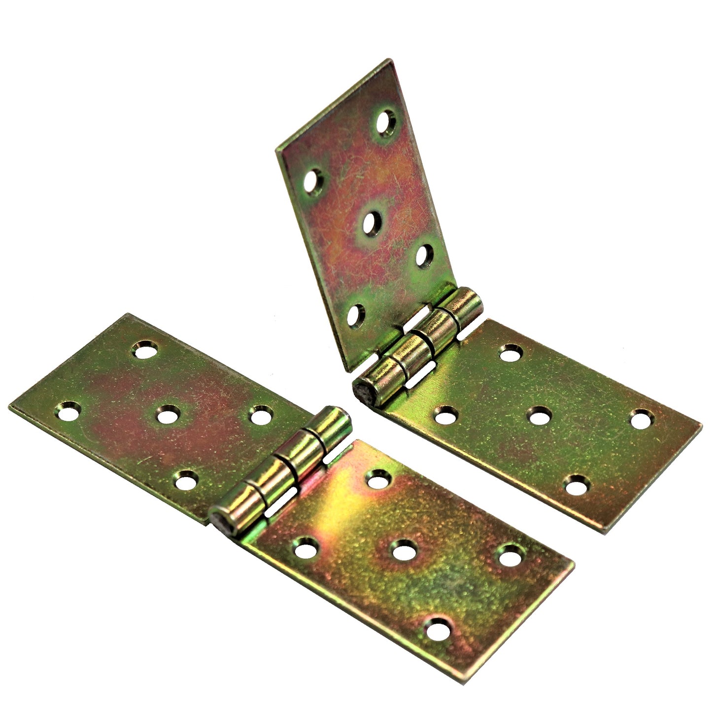 Pack of 2 x 150 mm Backflap Hinge Galvanised, Steel Back Flap Hinges, Weather Resistant, Rust Corrosion Proof, Strap Hinges