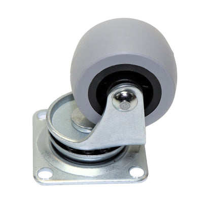 Pack of 4 x Heavy-Duty Furniture Caster Wheel 40 mm - Rubber, Ball Bearings, Smooth Rolling, Swivel Plate, No-Scratch
