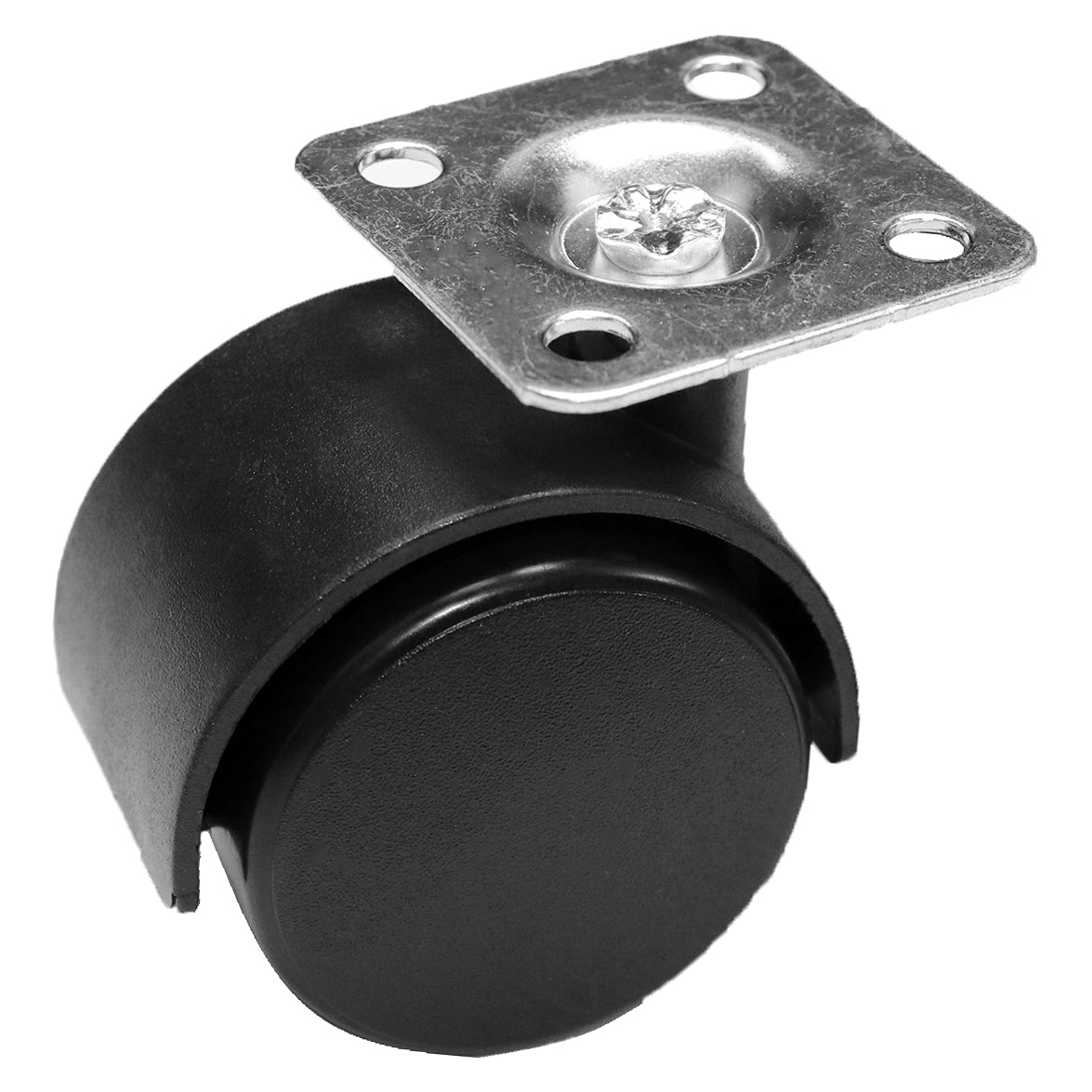 Pack of 4 x PVC Swivel Furniture Castors Wheels - 40 mm Universal Casters Wheels - Non-Marking, Silent