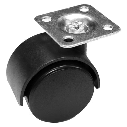 Pack of 4 x PVC Swivel Furniture Castors Wheels - 40 mm Universal Casters Wheels - Non-Marking, Silent