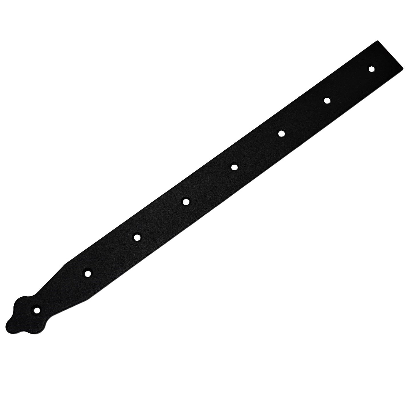 Pack of 1 x 400 mm Dummy Hinge Head, Black Steel, Vintage False Strap Hinge, Weather Resistant, Rust Proof Powder Coating